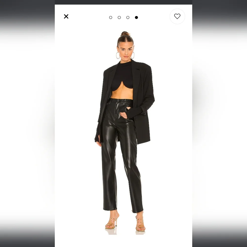 REVOLVE Cassie Super High Straight Pant in Black - Picture 2 of 9